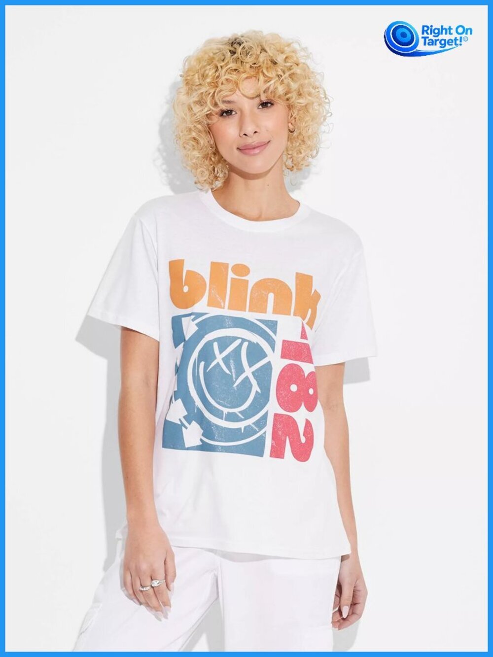 XL - Womens Blink 182 Short Sleeve Graphic T-Shirt - White